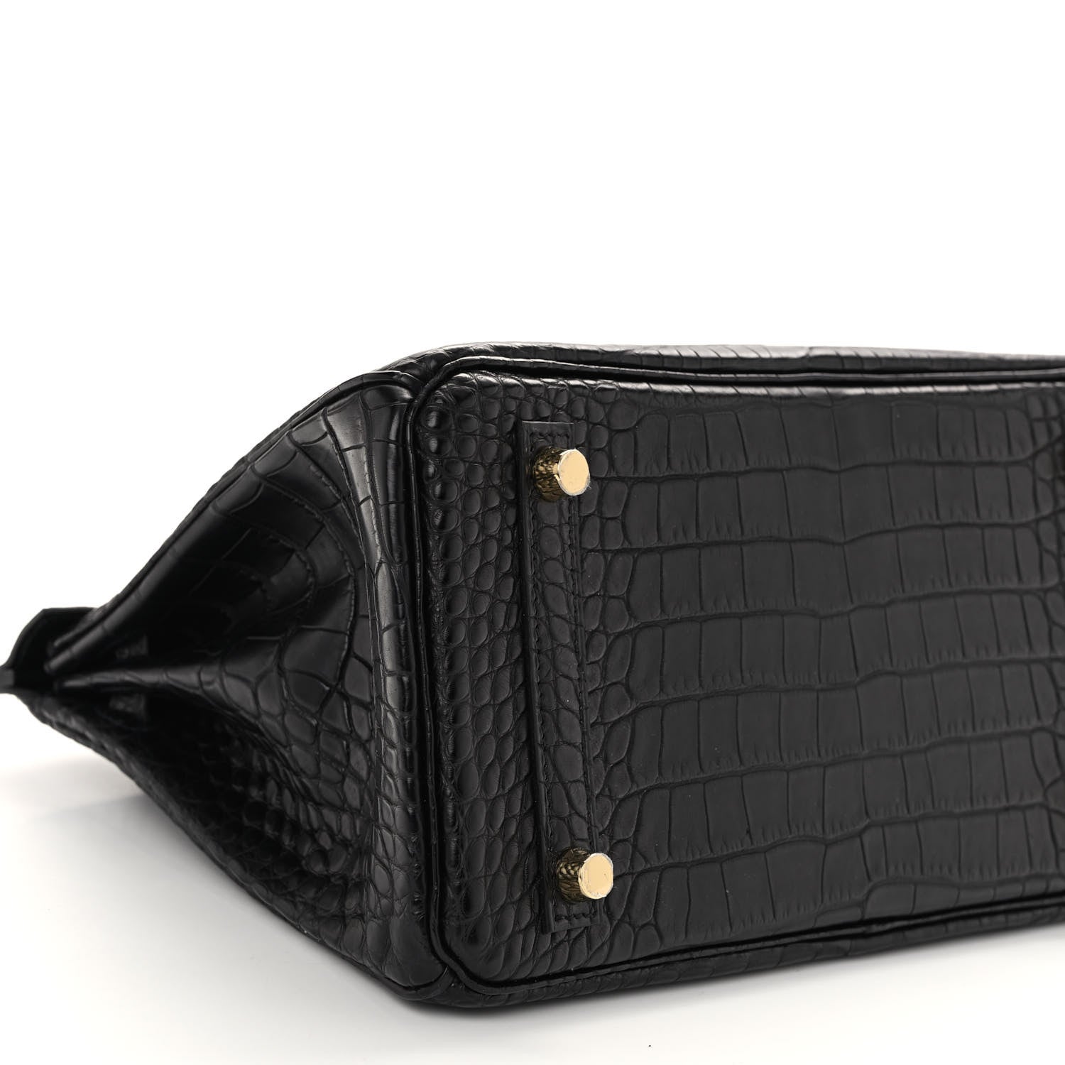 Hermes Matte Alligator Birkin 25 Black 9 of 13