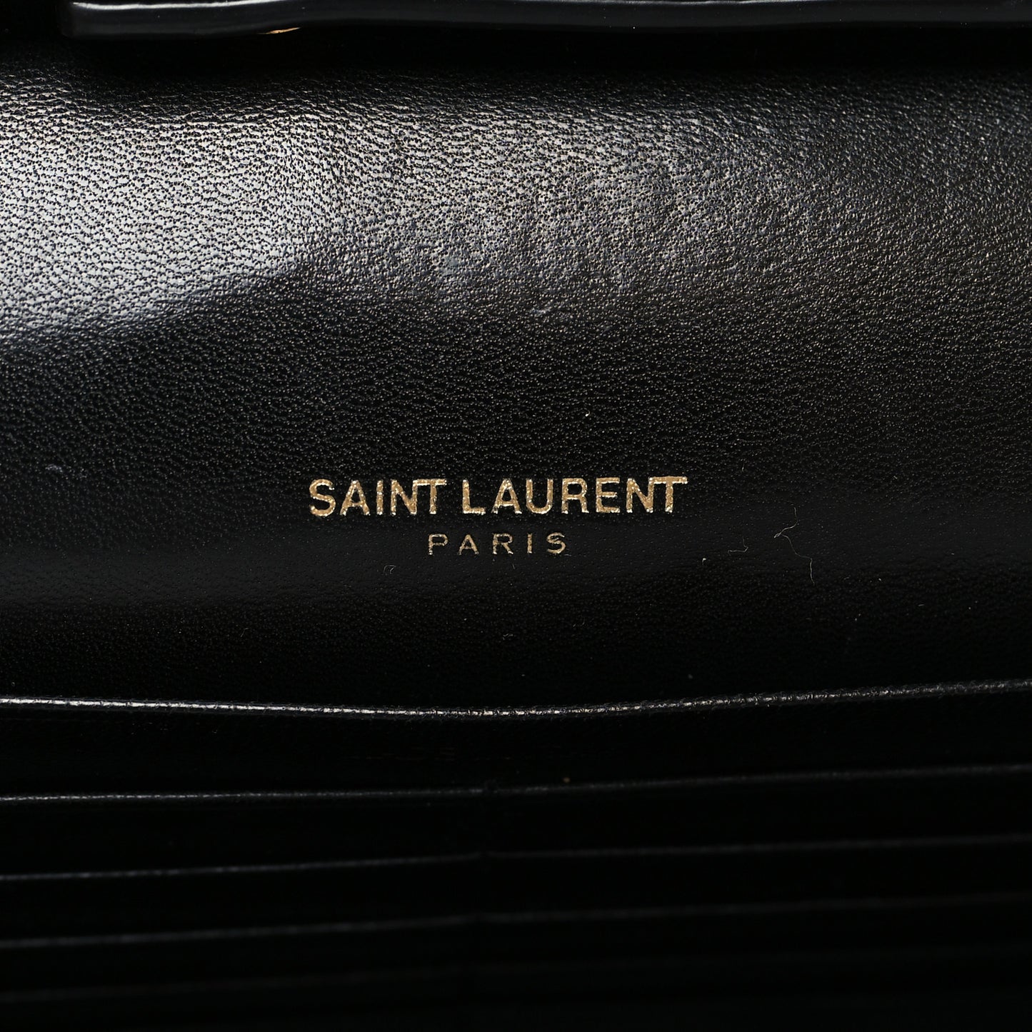 Lambskin Matelasse Chevron Monogram Sulpice Chain Wallet Black