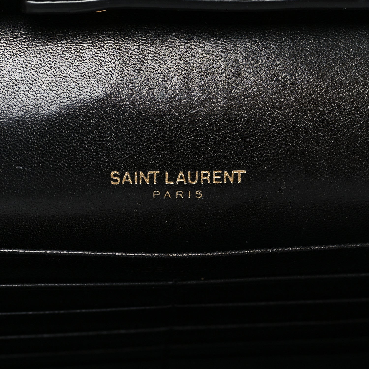 Saint Laurent Lambskin Matelasse Chevron Monogram Sulpice Chain Wallet Black 7 of 13