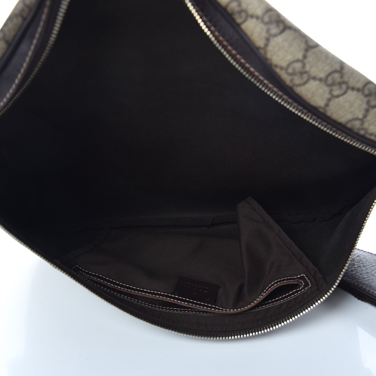 Gucci GG Supreme Monogram Belt Bag Dark Brown 5 of 10
