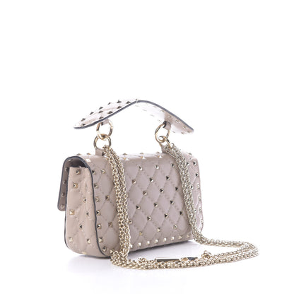 Valentino Garavani Nappa Small Rockstud Spike Shoulder Bag Poudre 2 of 11