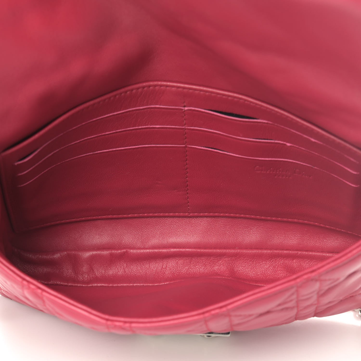 Christian Dior Lambskin Cannage Miss Dior Promenade Pouch Fuchsia 4 of 5