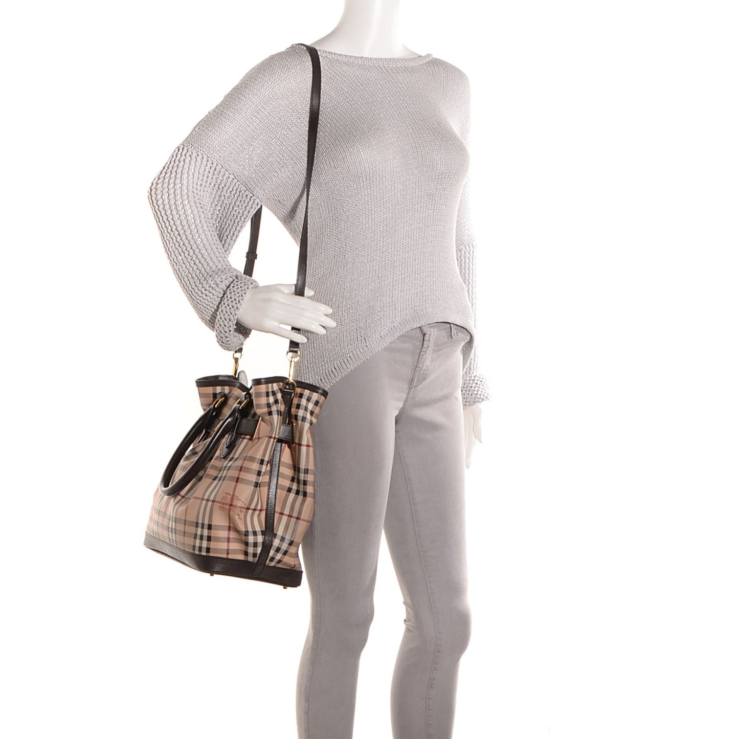 Haymarket Check Medium Golderton Tote Chocolate