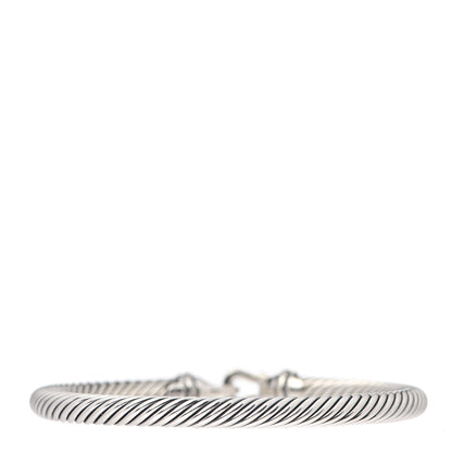 David Yurman Sterling Silver 18K Yellow Gold 5mm Cable Classic Buckle Bracelet 3 of 4