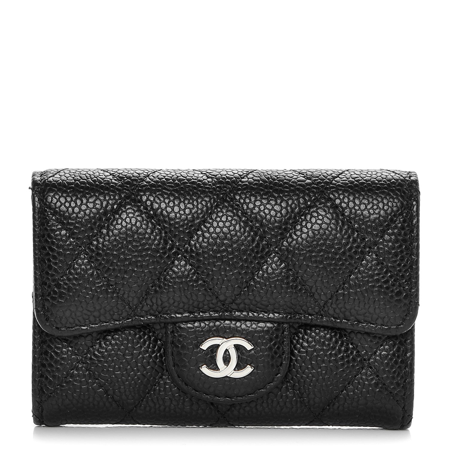 Chanel Caviar Quilted Flap Card Holder Black 1 of 8