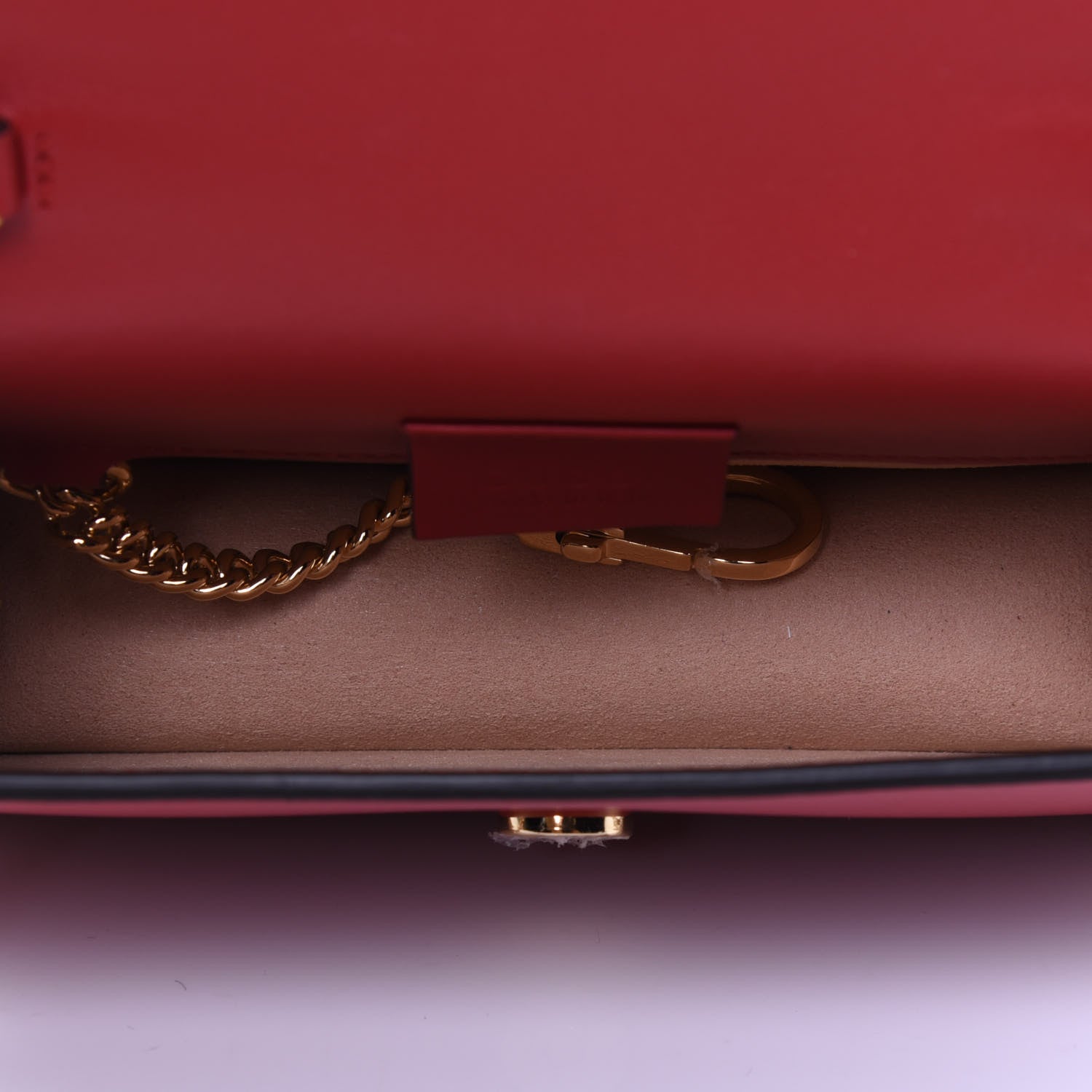 Gucci Calfskin Super Mini Sylvie Chain Shoulder Bag Hibiscus Red 5 of 12