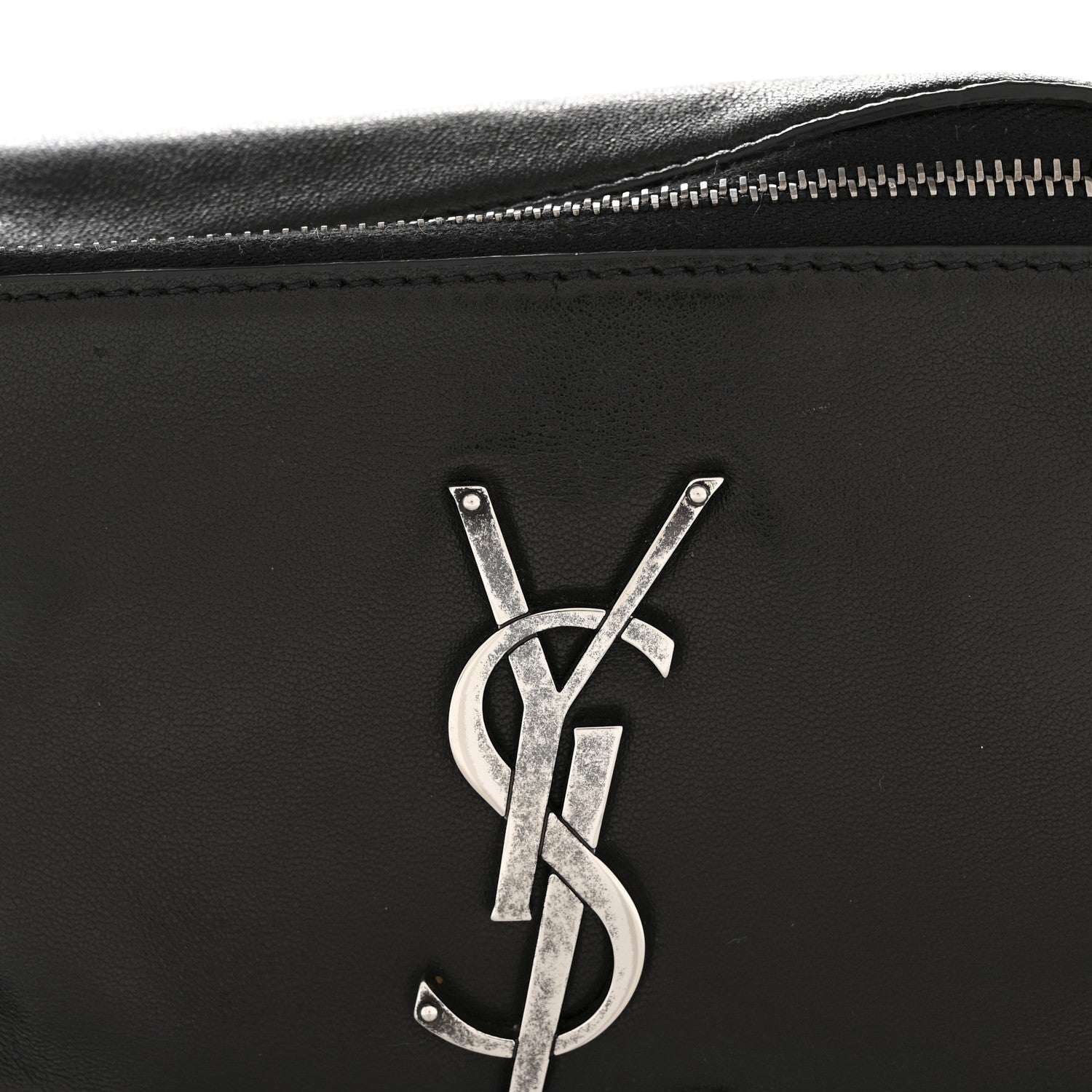 Saint Laurent Calfskin Monogram Belt Bag Black 11 of 12