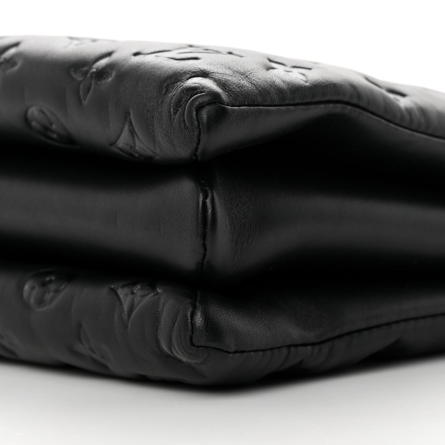 Lambskin Embossed Monogram Coussin MM Black