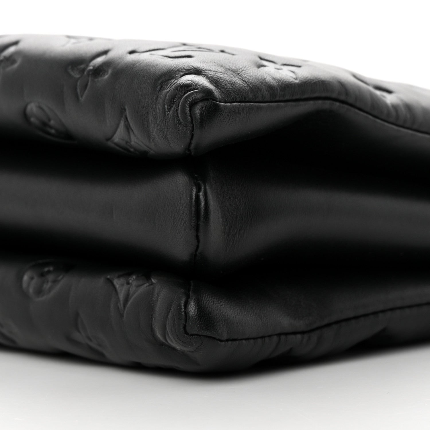 Louis Vuitton Lambskin Embossed Monogram Coussin MM Black 11 of 19