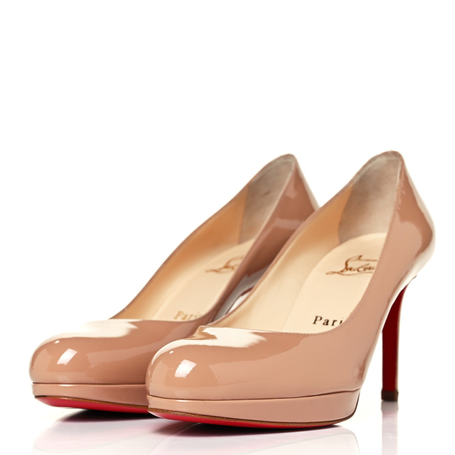 Christian Louboutin CHRISTIAN LOUBOUTIN Patent New Simple 85 Pumps 36.5 Nude 3 of 8