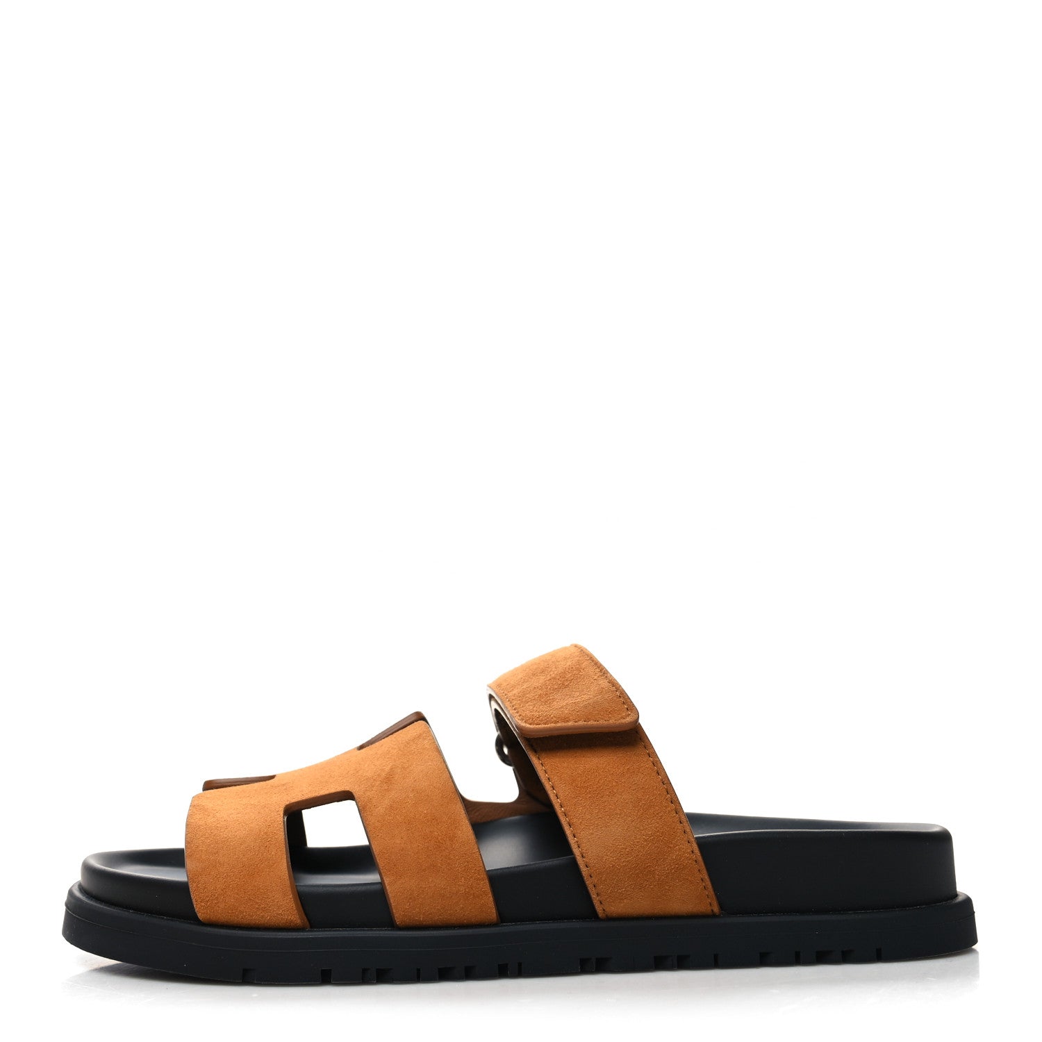 Hermes Suede Goatskin Womens Chypre Sandals 36 Naturel 1 of 9