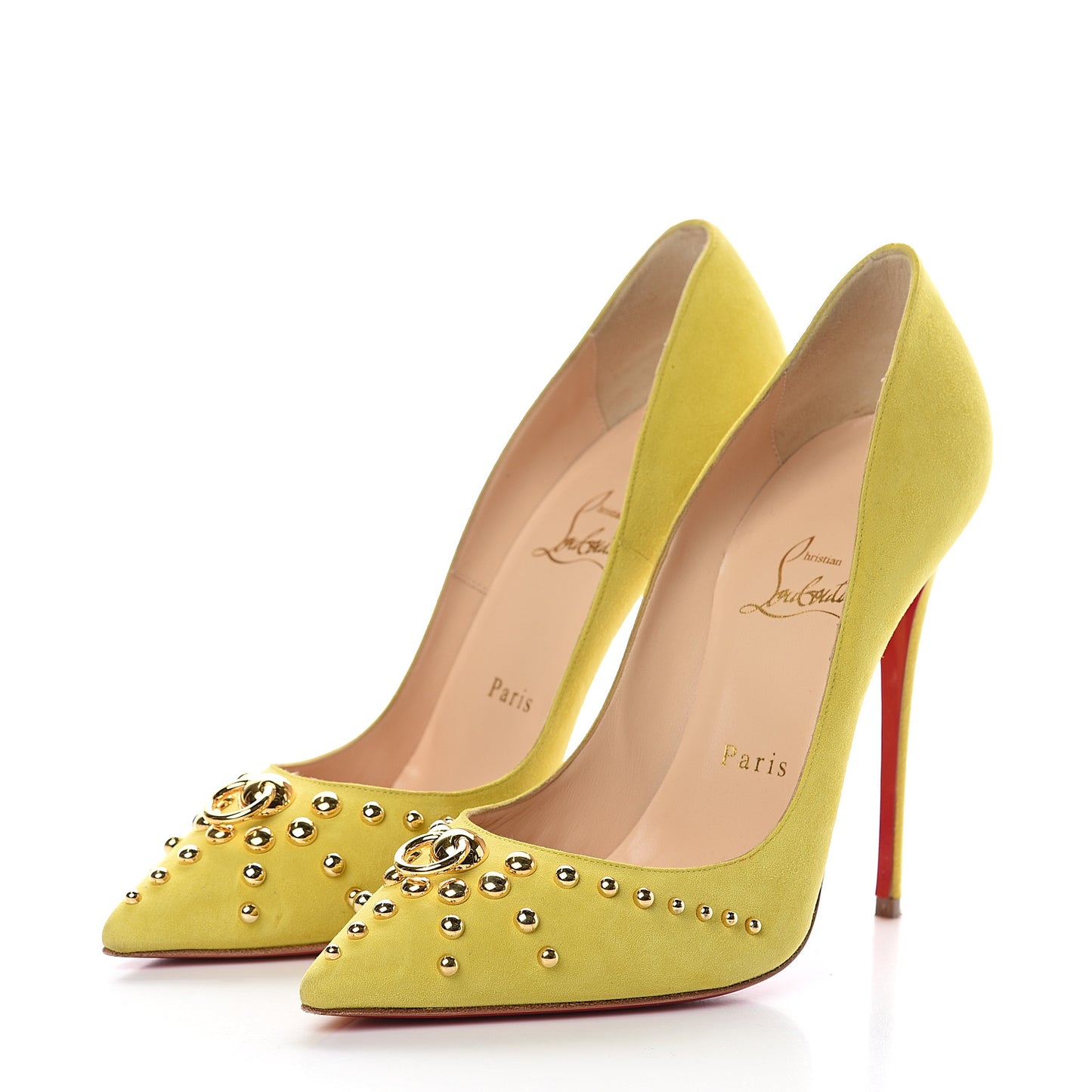 Suede Door Knock 120 Pumps 38 Anis Gold