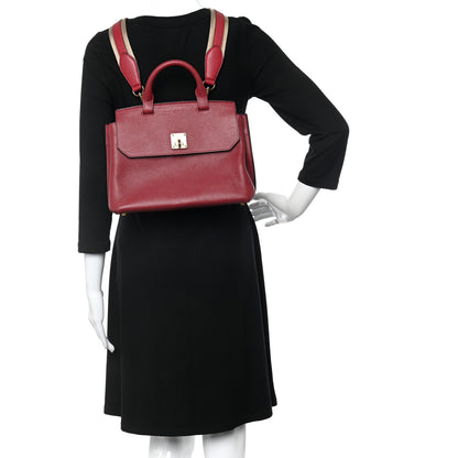 MCM Grained Calfskin Medium Milla Convertible Backpack Scooter Red 3 of 13