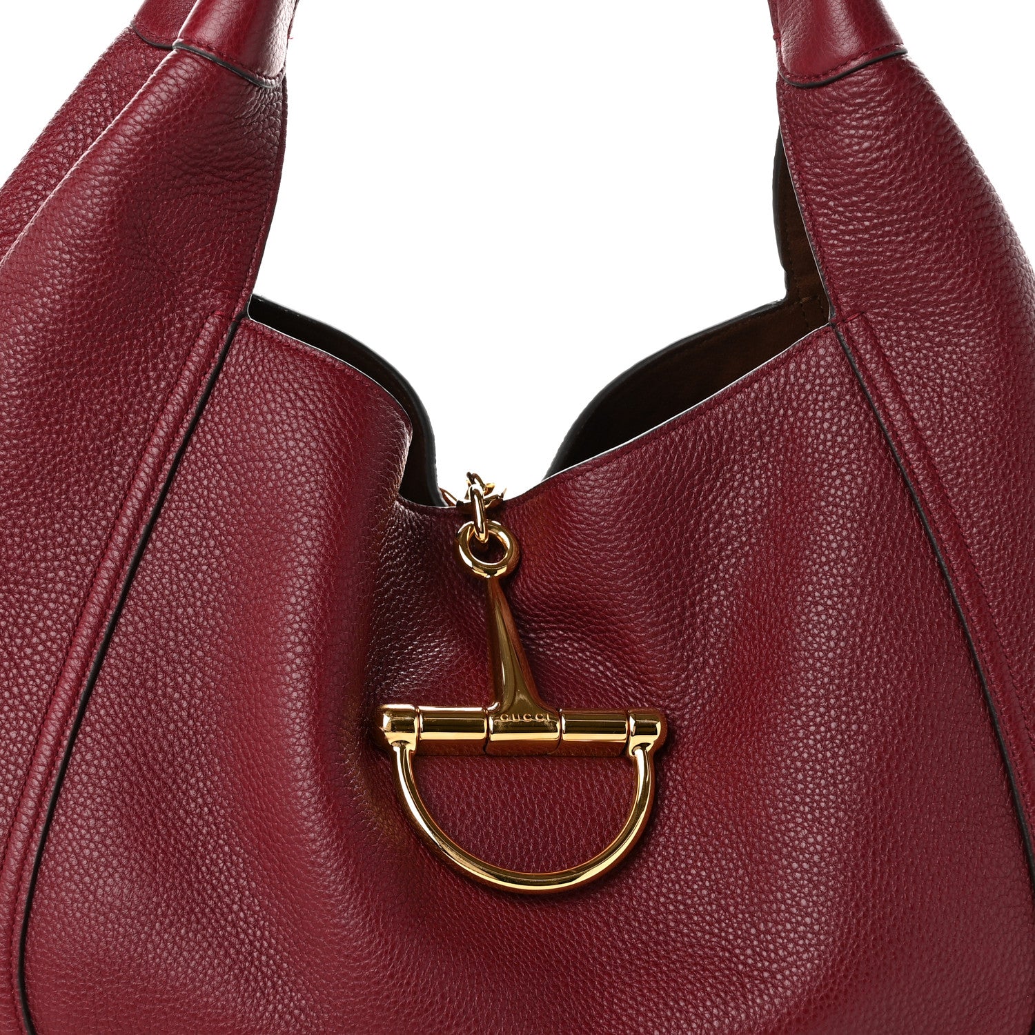 Gucci Grained Calfskin Softbit Maxi Shoulder Bag Rosso Ancora Red 8 of 10
