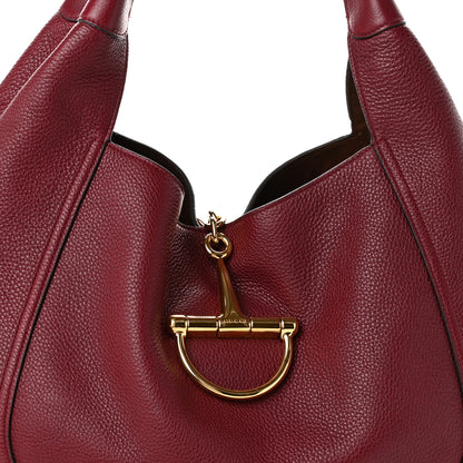 Gucci Grained Calfskin Softbit Maxi Shoulder Bag Rosso Ancora Red 8 of 10