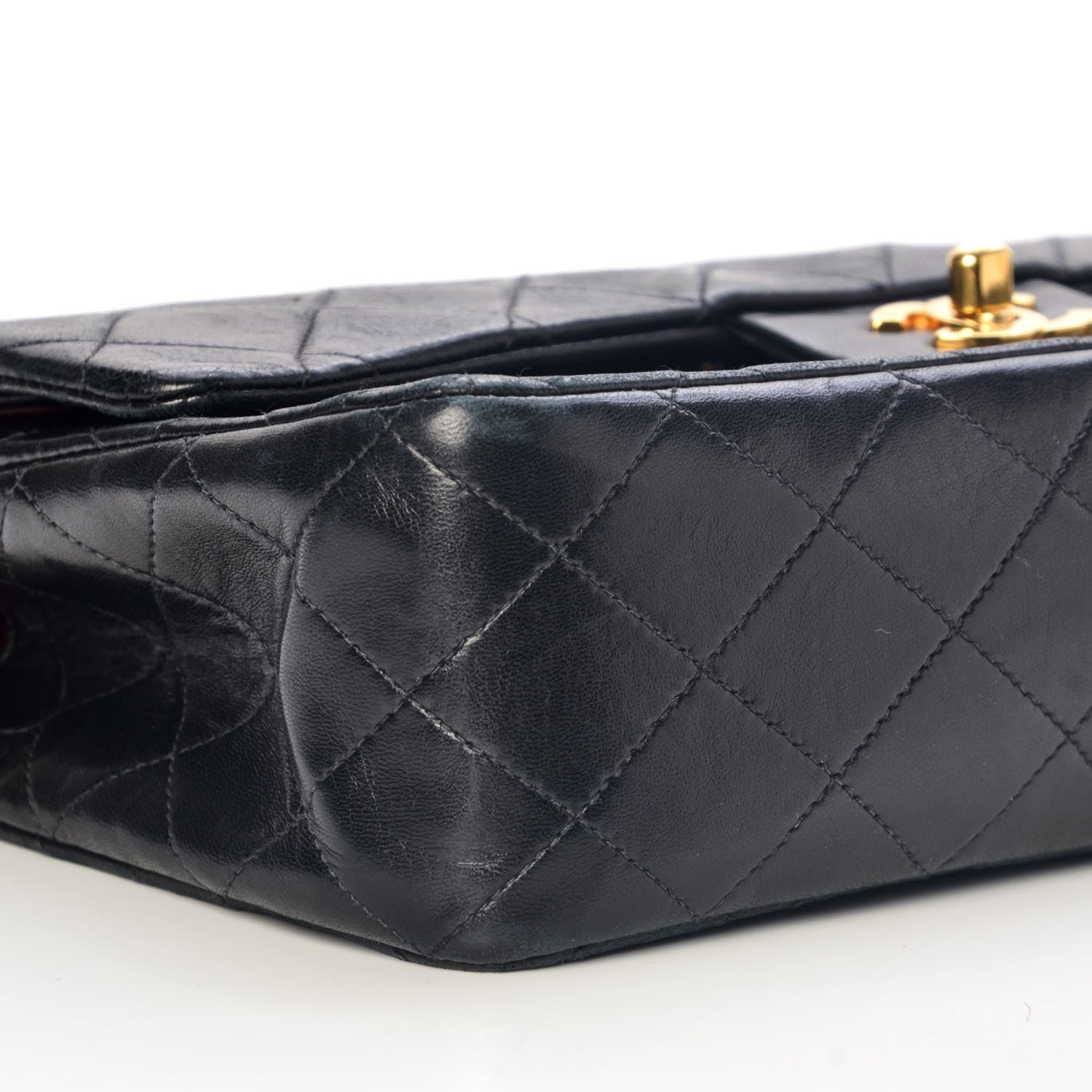 Chanel Lambskin Quilted Medium Double Flap Black 11 of 12