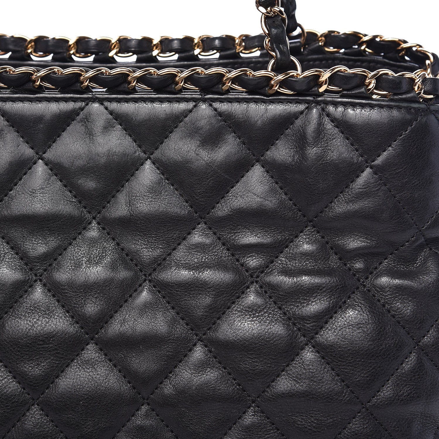 Chanel Calfskin Quilted Small Chain Me Tote Black 14 of 19