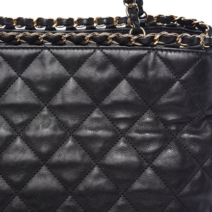 Chanel Calfskin Quilted Small Chain Me Tote Black 14 of 19