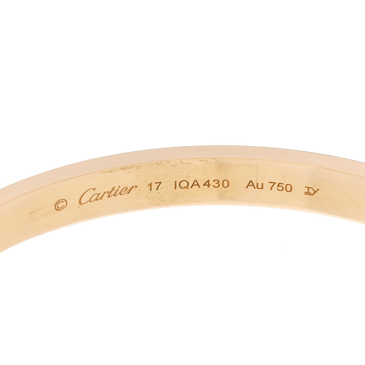 18K Yellow Gold LOVE Bracelet 17