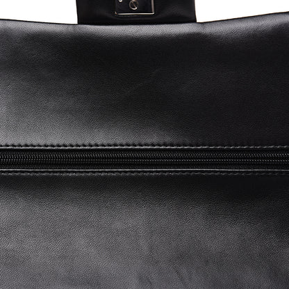 Chanel Lambskin Quilted Medium Double Flap Black 13 of 14