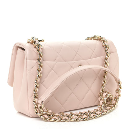 Chanel Lambskin Quilted Resin Bi-Color Chain Flap Bag Light Beige 2 of 11