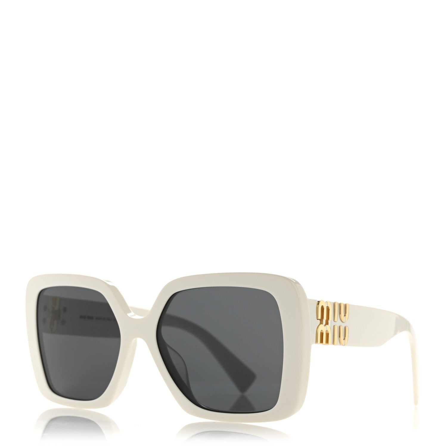 Miu Miu Acetate Sunglasses SMU 10Y White 1 of 8