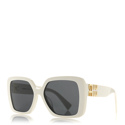 Miu Miu Acetate Sunglasses SMU 10Y White 1 of 8