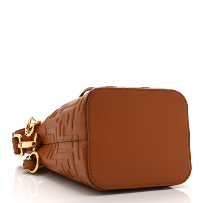 Fendi Vitello Liberty F is Fendi FF 1974 Embossed Mini Mon Tresor Bucket Bag Brandy 4 of 11