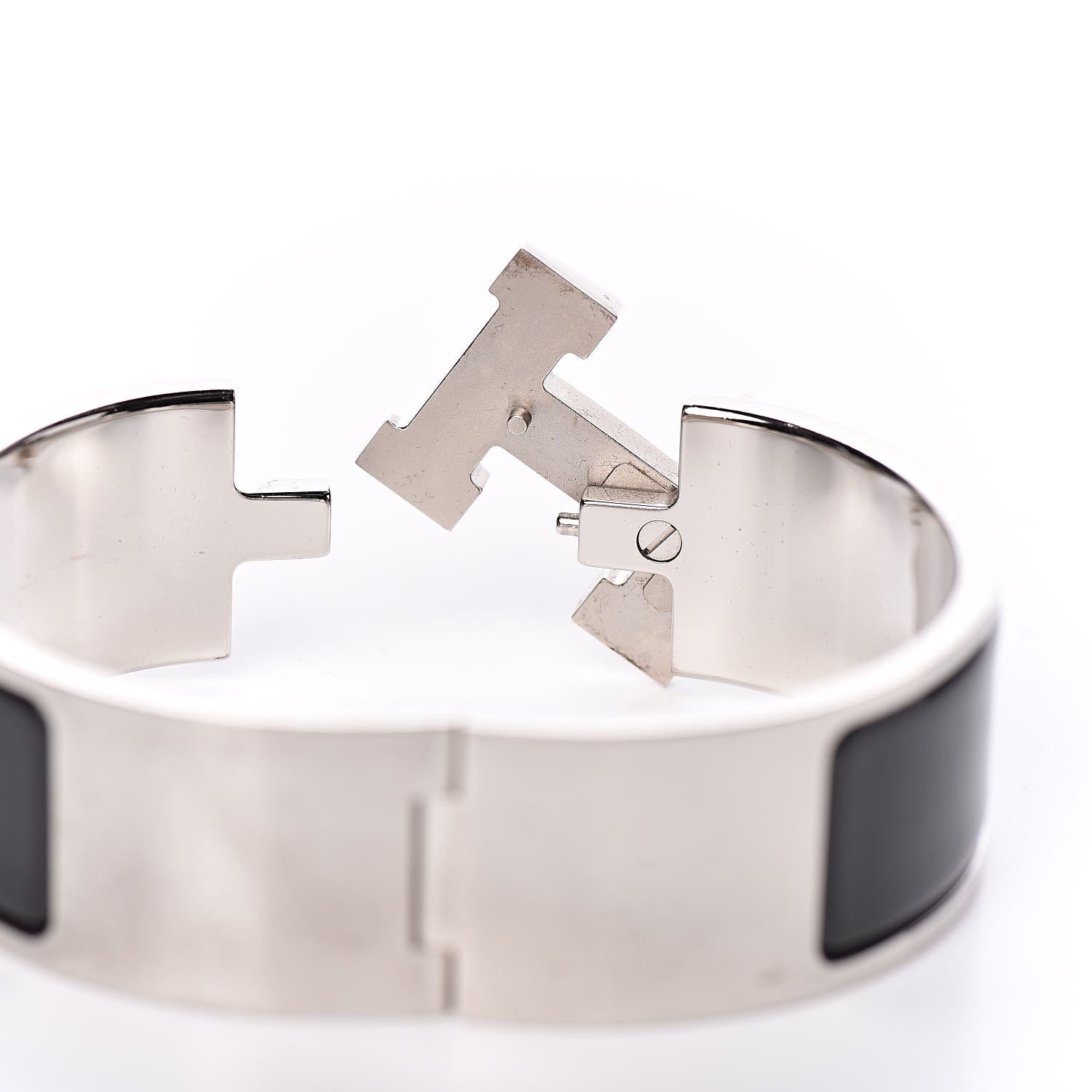 Hermes Enamel Wide Clic Clac H Bracelet PM Black 4 of 7