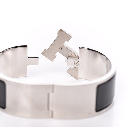 Hermes Enamel Wide Clic Clac H Bracelet PM Black 4 of 7