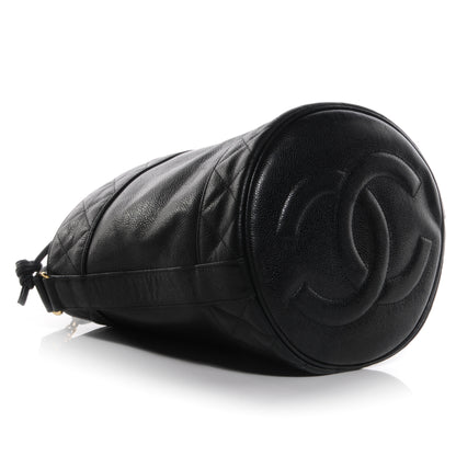Chanel Caviar Drawstring Bucket Shoulder Bag Black 4 of 10