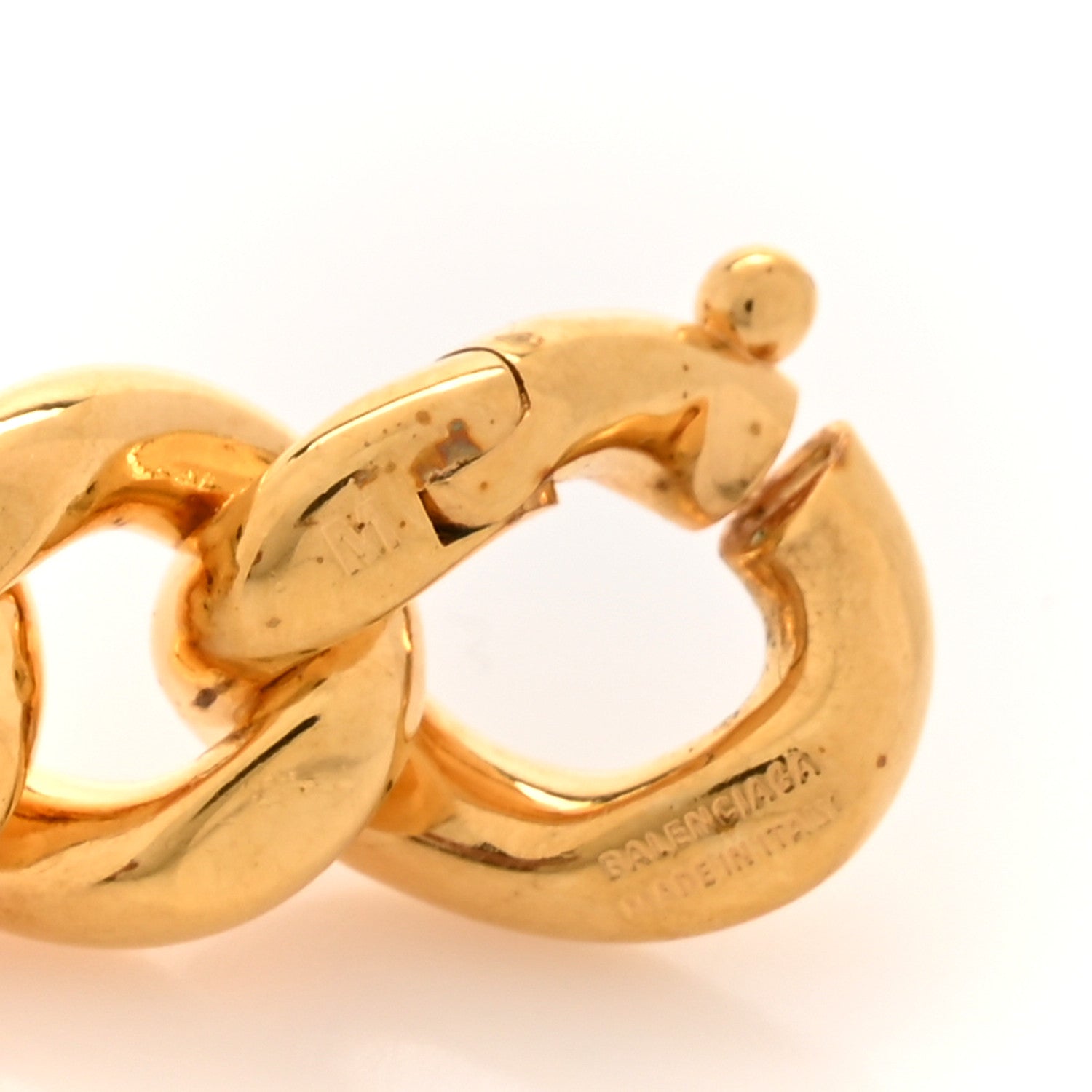 Balenciaga Metal Logo Chain Bracelet M Gold 5 of 5