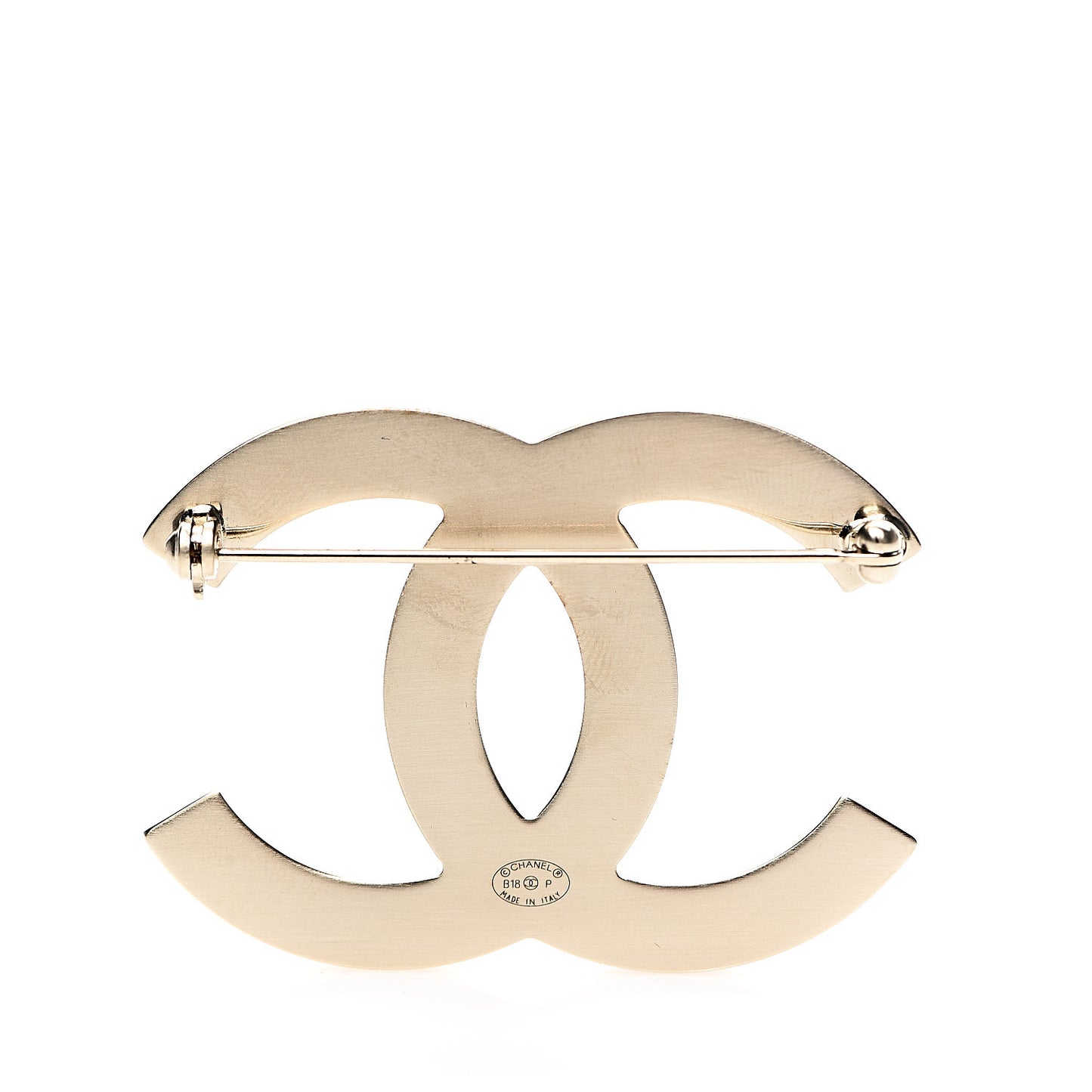 Pearl CC Brooch Gold