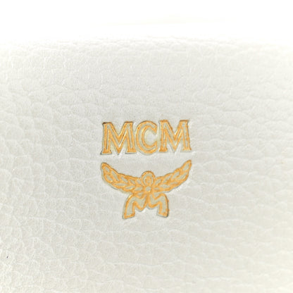 MCM Grained Calfskin Medium Milla Tote White Flake 7 of 12