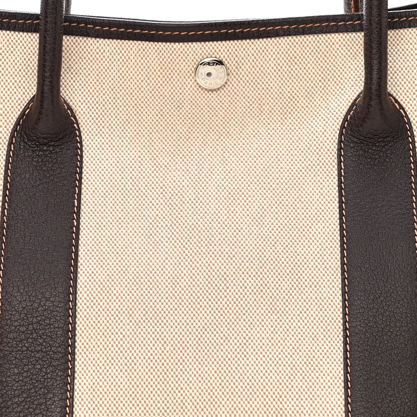 Buffle Skipper Toile Garden Party 36 MM Tote Marron Fonce