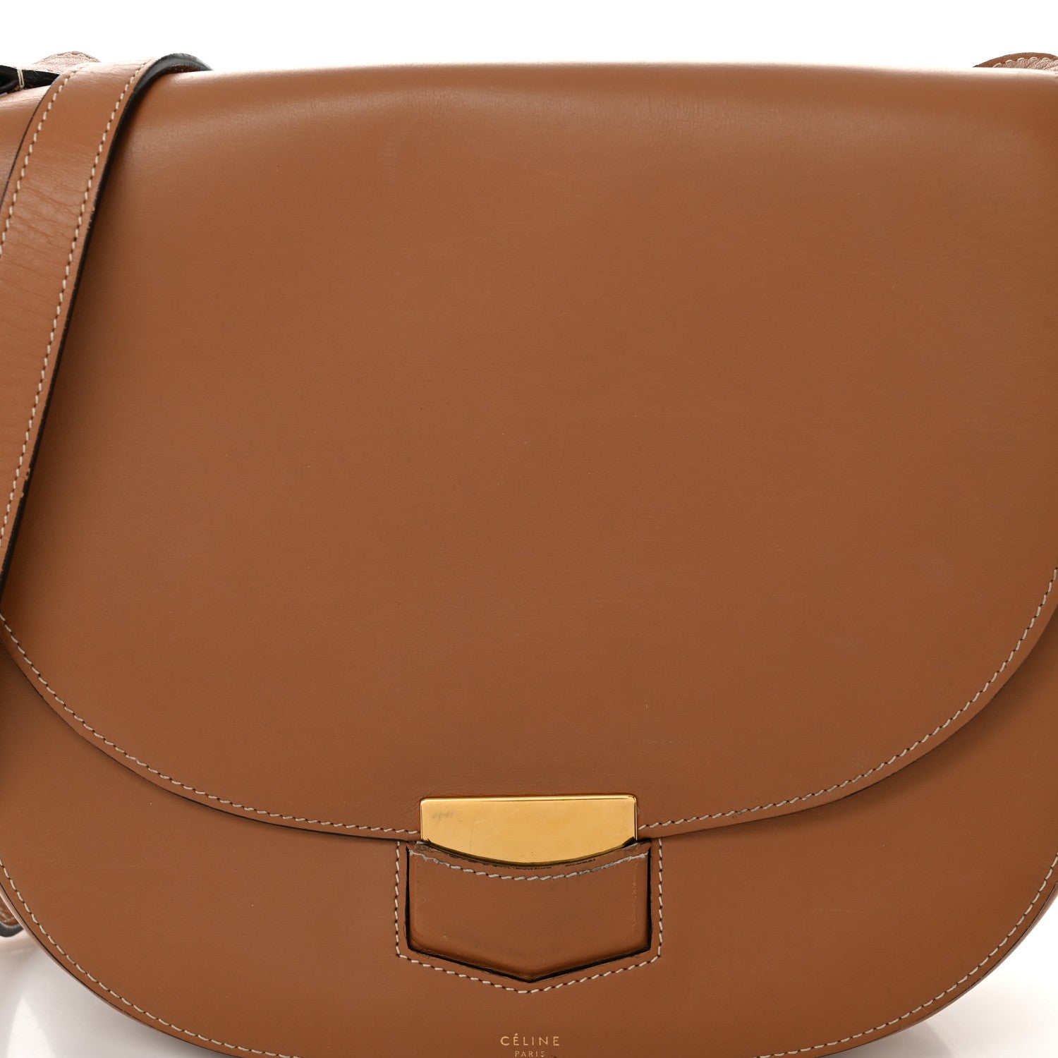 Celine Supersoft Calfskin Medium Trotteur Tan 9 of 13