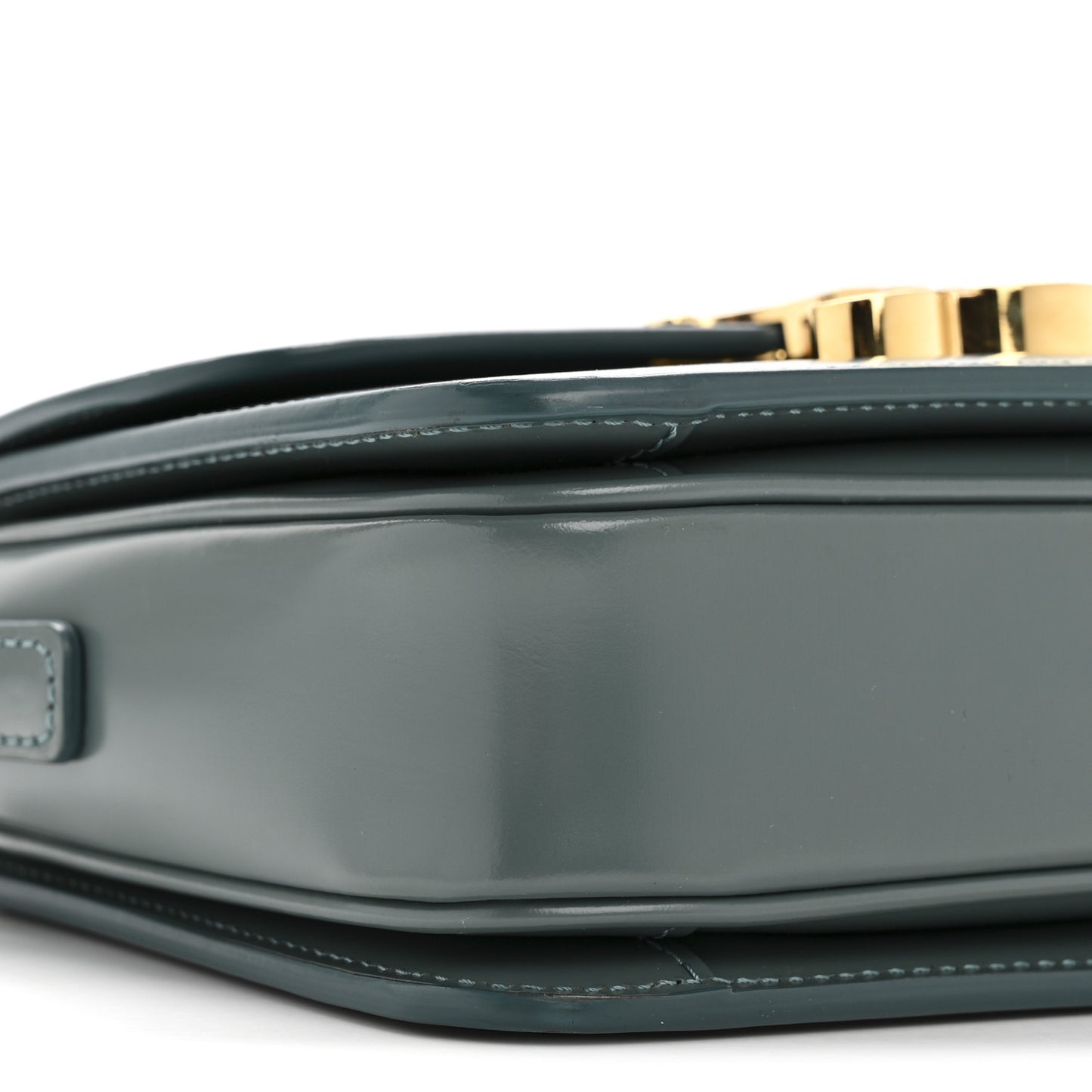 Shiny Calfskin Teen Triomphe Petrol