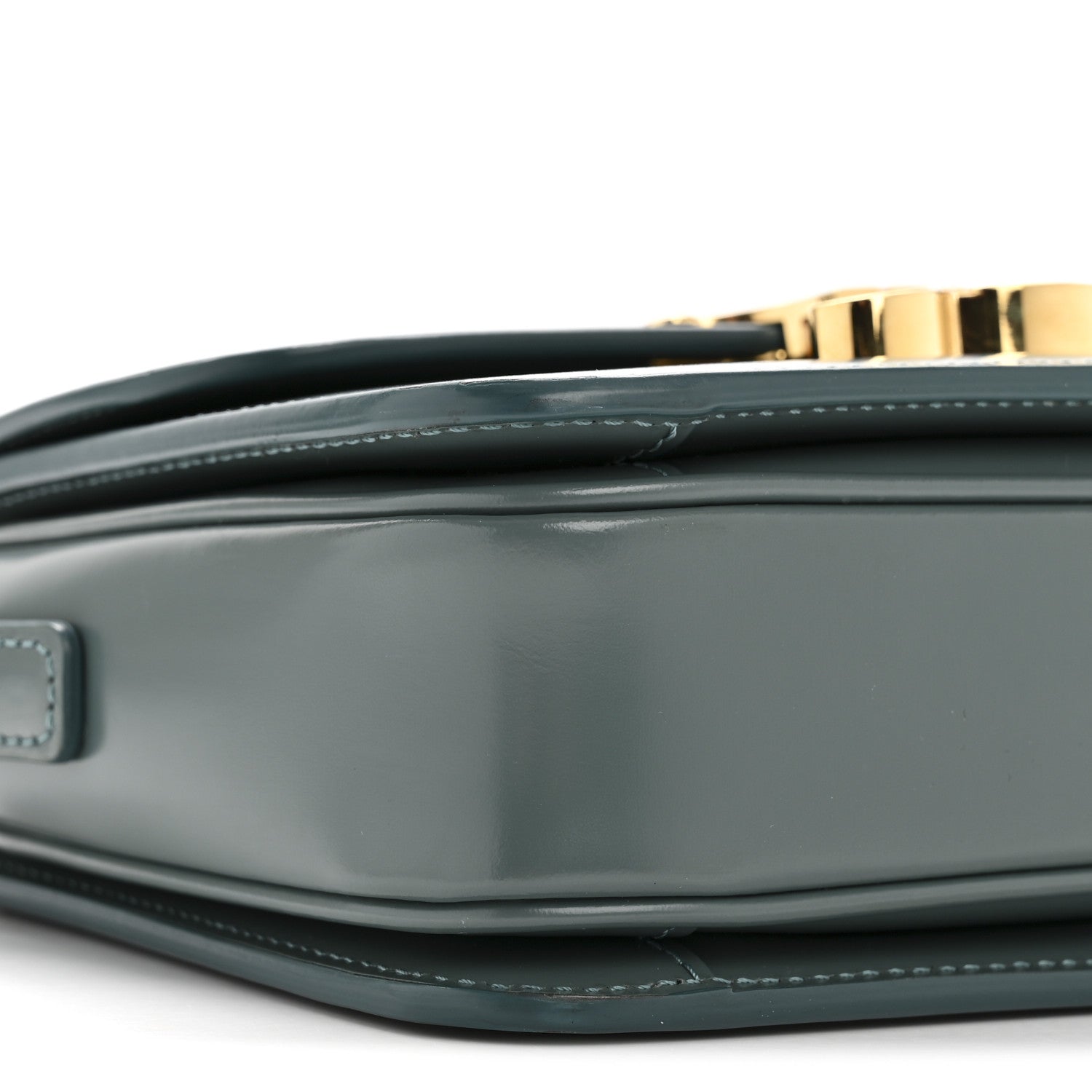 Celine Shiny Calfskin Teen Triomphe Petrol 10 of 14