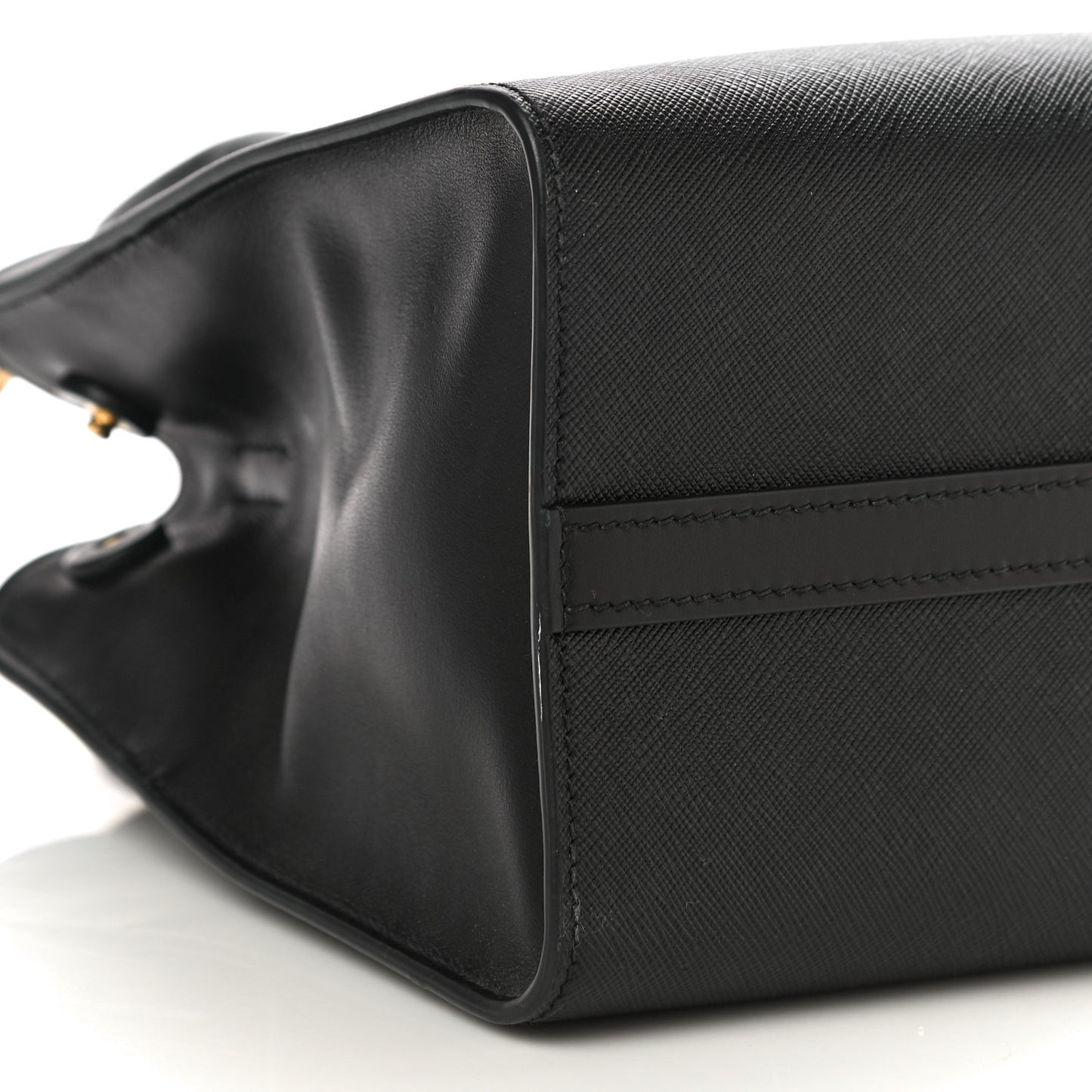 Saffiano City Calfskin Small Paradigme Bag Black