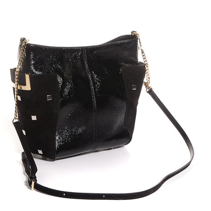 Jimmy Choo Crinkled Patent Small Anabel Crossbody Black 3 of 7