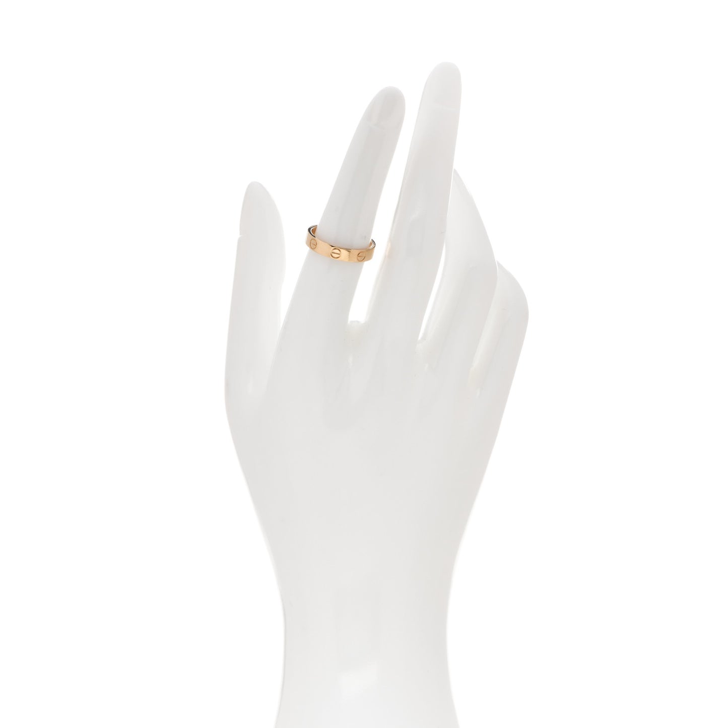18K Yellow Gold 3.5mm LOVE Wedding Band Ring 52 6