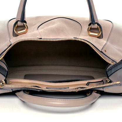 Chloe Calfskin Suede Hayley Double Carry Satchel Motty Grey 5 of 6