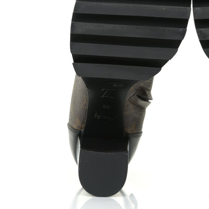 Louis Vuitton Patent Calfskin Monogram Star Trail Ankle Boots 39 Black 9 of 12