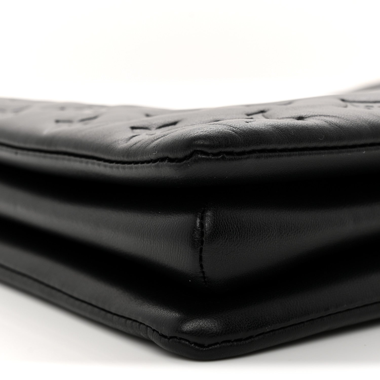 Louis Vuitton Lambskin Embossed Monogram Coussin MM Black 8 of 9