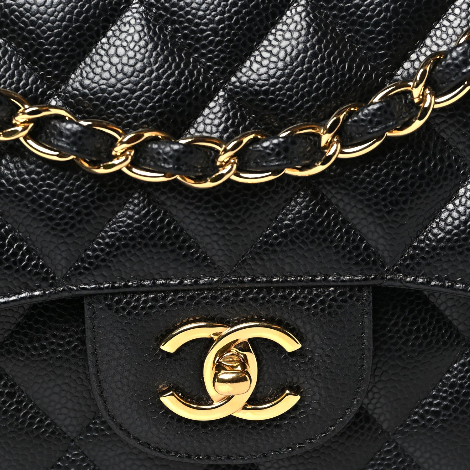 Chanel Caviar Quilted Jumbo Double Flap Black 5 of 10