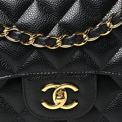 Chanel Caviar Quilted Jumbo Double Flap Black 5 of 10