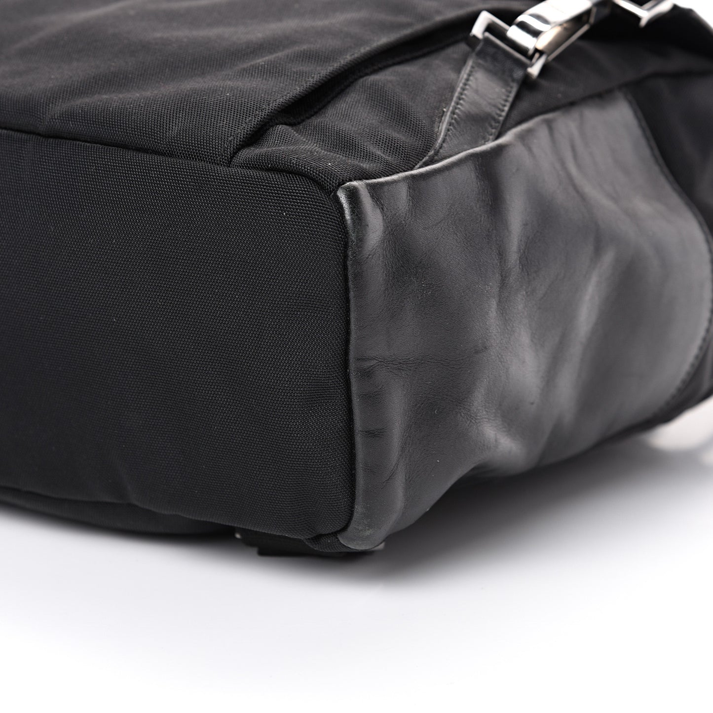 Calfskin Canvas Backpack Black