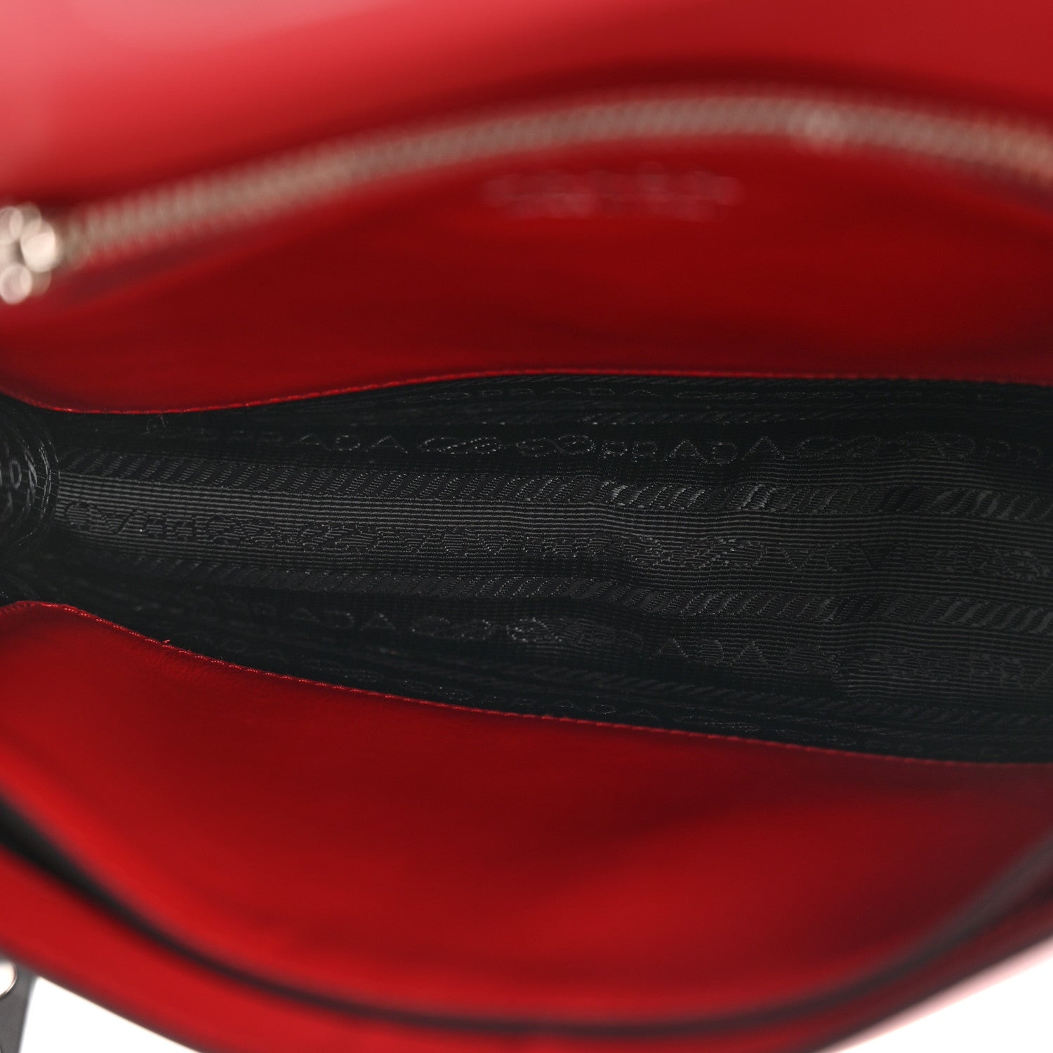 Prada Saffiano City Calfskin Studded Large Elektra Shoulder Bag Fuoco Black 5 of 10