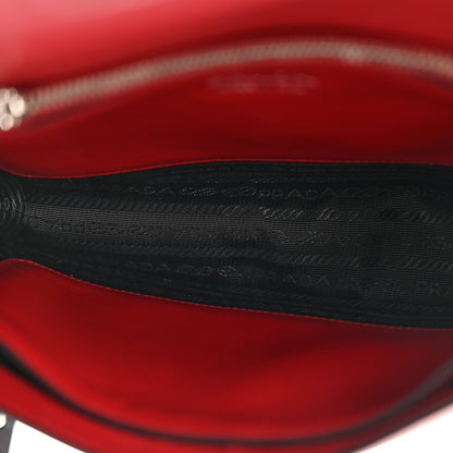 Prada Saffiano City Calfskin Studded Large Elektra Shoulder Bag Fuoco Black 5 of 10