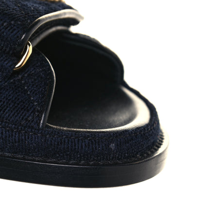Chanel Denim Quilted Dad Sandals 37 Blue 9 of 10